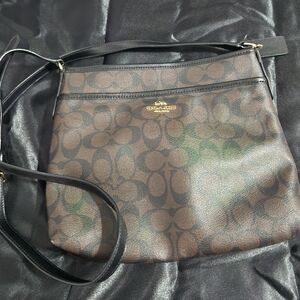 Coach Black and Brown Crossbody Bag